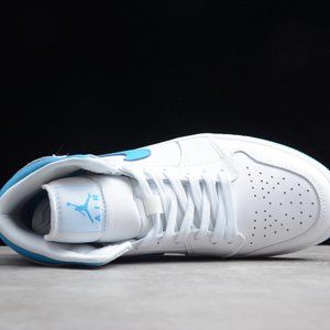 newNike Air Jordan 1 basketball shoes white and bl